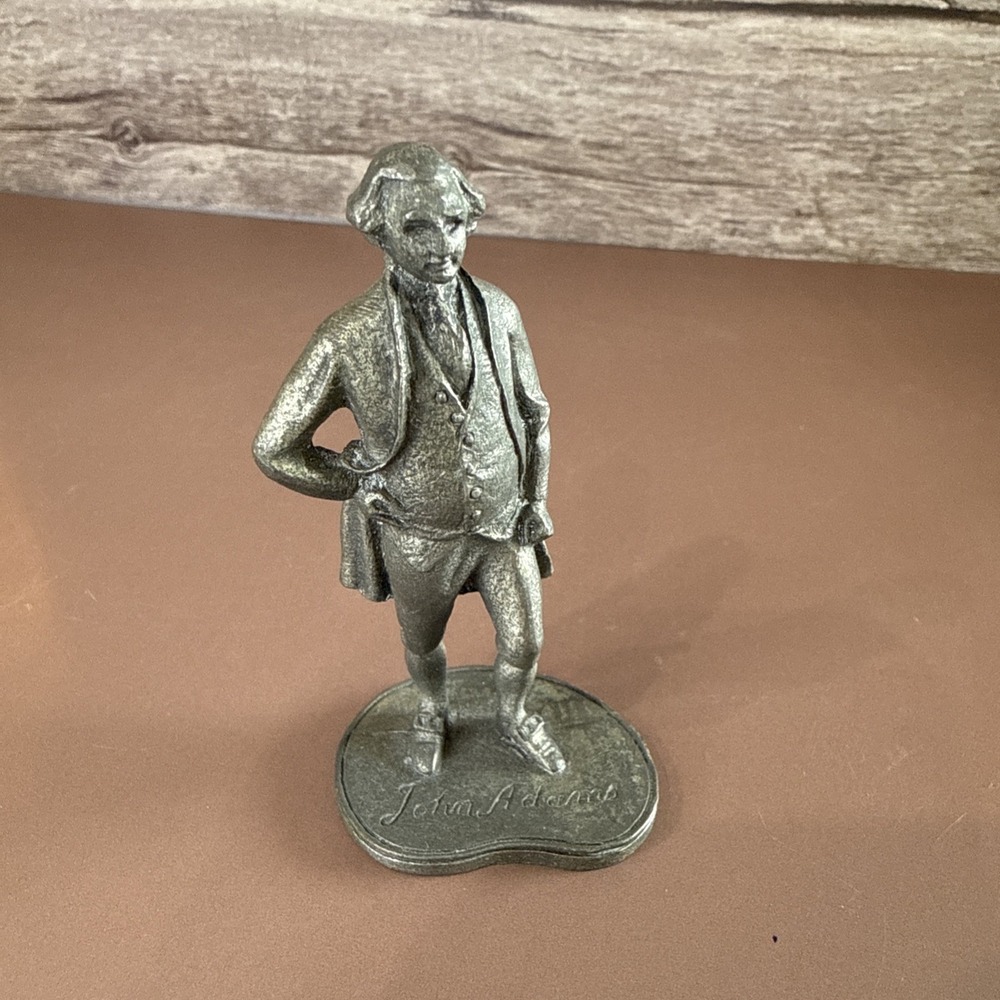Vtg 1973 Hudson Pewter P. W. Baston John Adams 3" tall Historical